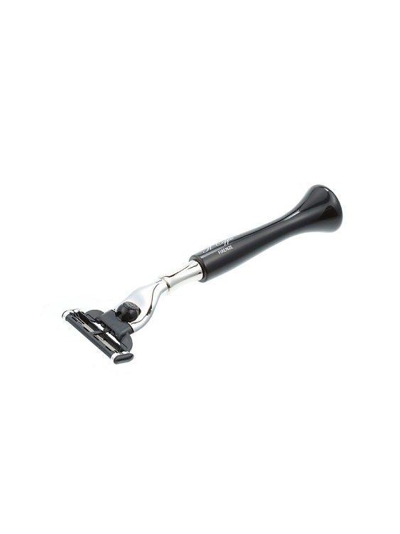 Бритвенный набор IL Ceppo: станок, помазок, чаша, подставка, черный цвет