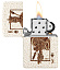 Зажигалка ZIPPO Rick Rietveld с покрытием Mercury Glass, латунь/сталь, белая, 38x13x57 мм