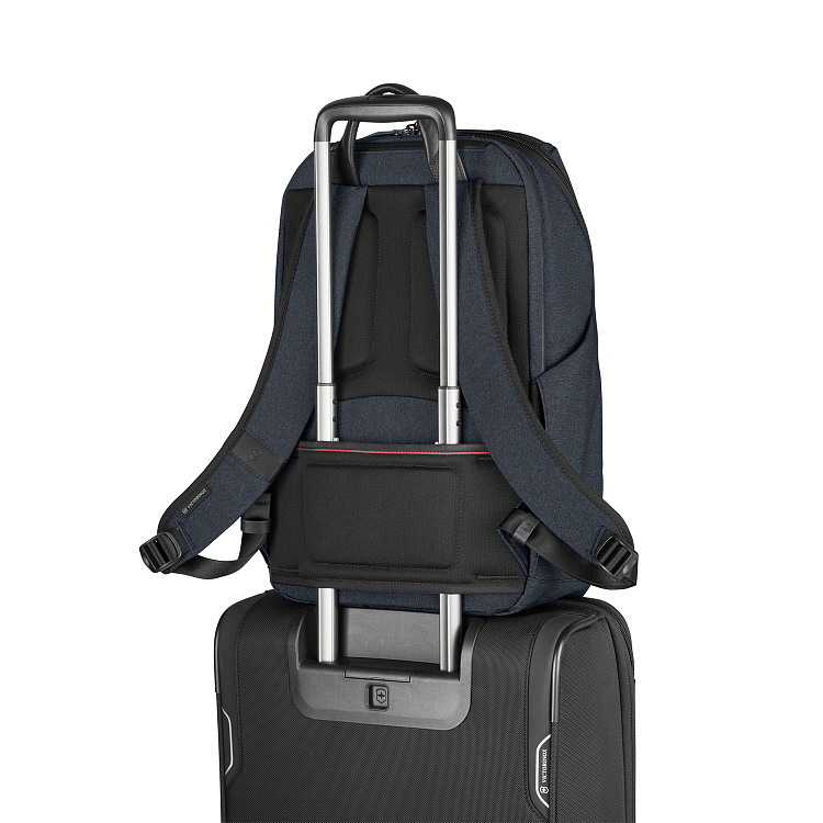 Рюкзак VICTORINOX Architecture Urban 2 Deluxe Backpack 15”, синий, полиэстер/кожа, 31x23x46 см, 23 л