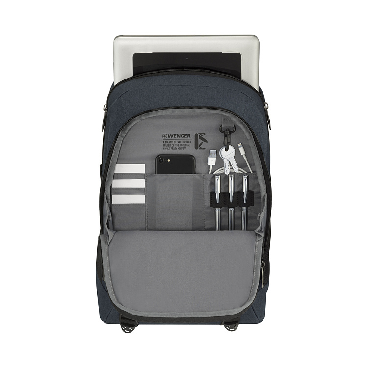 Рюкзак WENGER Oryson 16", серый/чёрный, переработанный ПЭТ/Полиэстер, 32х45х19 см, 25 л.