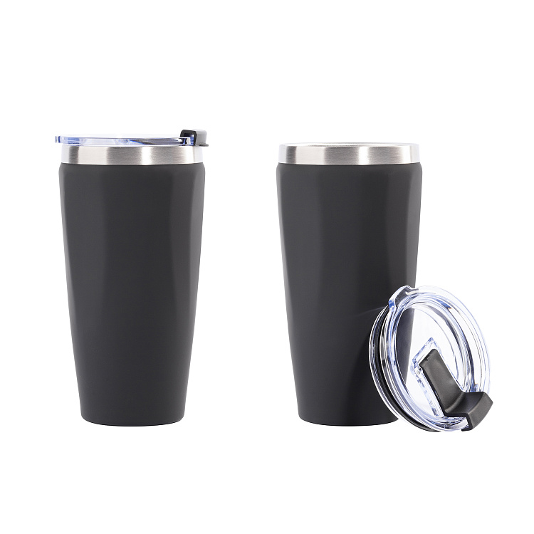 Термостакан "Calypso" 500 мл, покрытие soft touch, черный #