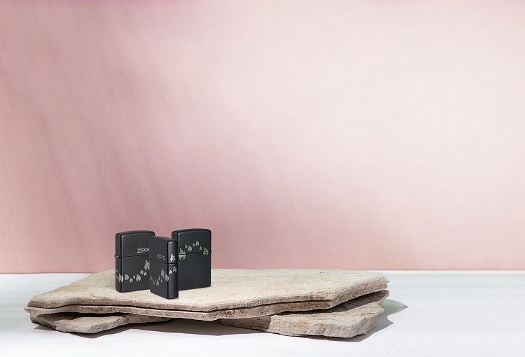 Зажигалка ZIPPO Classic с покрытием Black Matte, латунь/сталь, черная, матовая, 38x13x57 мм