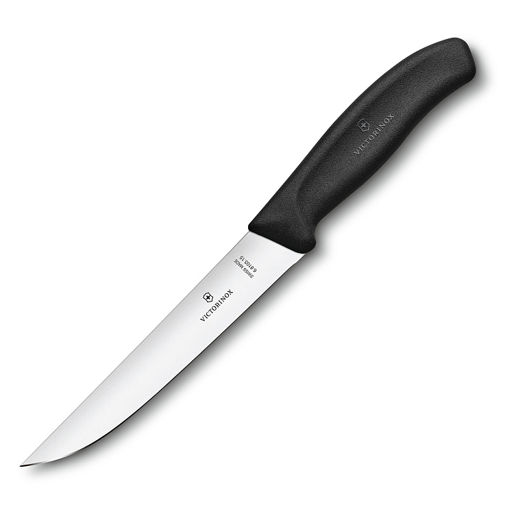 Нож разделочный VICTORINOX SwissClassic с узким прямым лезвием 15 см, чёрный