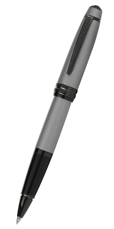 Ручка-роллер Cross Bailey Matte Grey Lacquer. Цвет - серый.