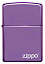 Зажигалка ZIPPO Classic с покрытием Abyss™, латунь/сталь, фиолетовая с логотипом, 38x13x57 мм