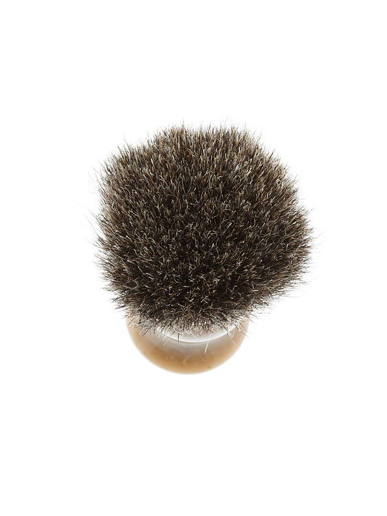 Помазок для бритья IL Ceppo, каучуковая смола, барсучий ворс, рукоять - серый перламутровый цвет