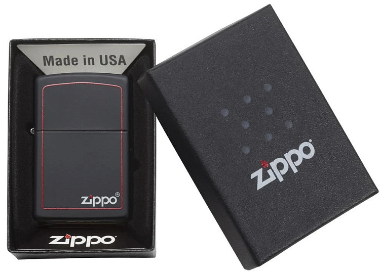 Зажигалка ZIPPO Classic с покрытием Black Matte, латунь/сталь, чёрная, матовая, 38x13x57 мм