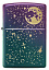 Зажигалка ZIPPO Starry Sky с покрытием Iridescent, латунь/сталь, фиолетовая, матовая, 38x13x57 мм