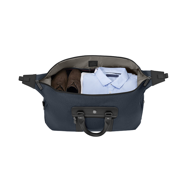 Дорожная сумка VICTORINOX Architecture Urban 2 Weekender, синий, полиэстер/кожа, 24x56x30 см, 45 л