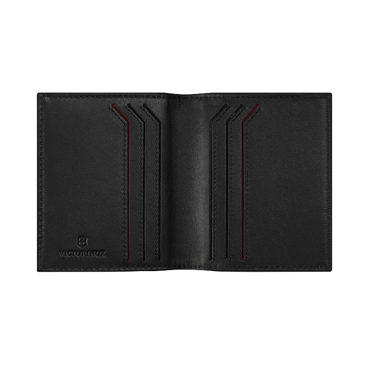 Визитница VICTORINOX Altius Alox с защитой от сканирования RFID, чёрная, натуральная кожа, 9x1x10 см