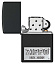 Зажигалка ZIPPO License Plate с покрытием Black Matte, латунь/сталь, черная, 38x13x57 мм