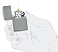 Зажигалка ZIPPO Classic с покрытием Flat Grey, латунь/сталь, серая, глянцевая, 38x13x57 мм