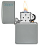 Зажигалка ZIPPO Classic с покрытием Flat Grey, латунь/сталь, серая, глянцевая, 38x13x57 мм