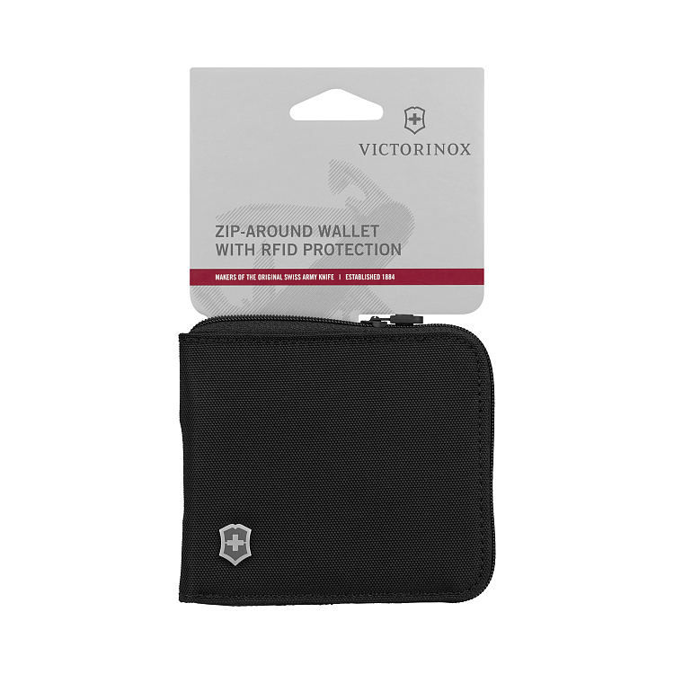 Бумажник VICTORINOX TA 5.0 Zip-Around Wallet с RFID защитой, чёрный, нейлон, 11x1x10 см