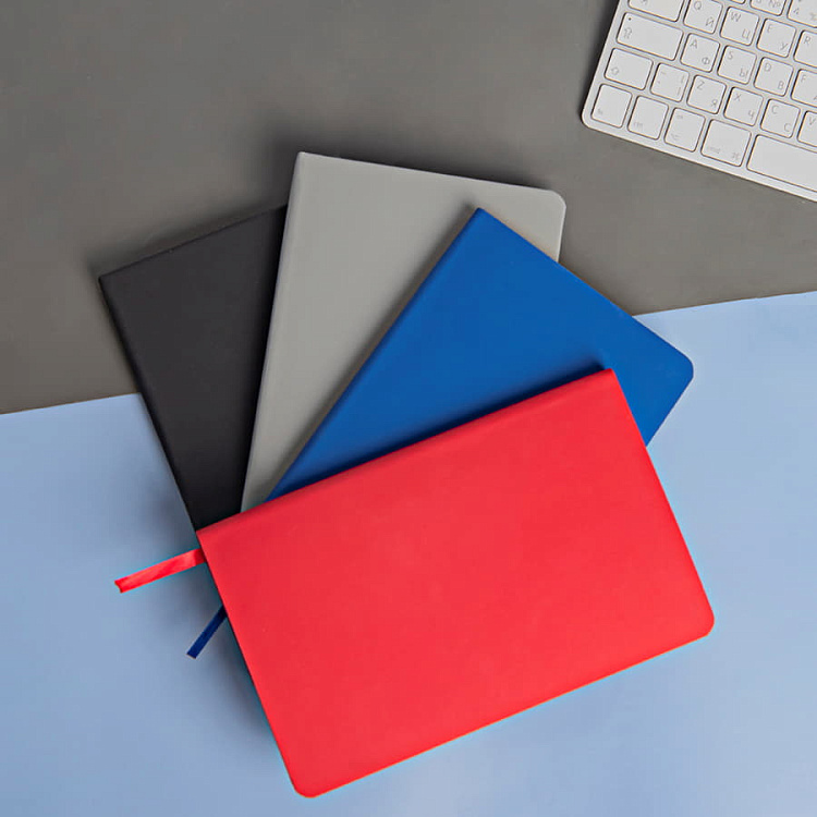 Ежедневник недатированный SIMPLY FLEX, А5,  голубой, кремовый блок, в клетку