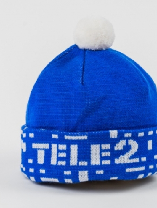 Вязаная шапочка и фирменная ручка для TELE 2