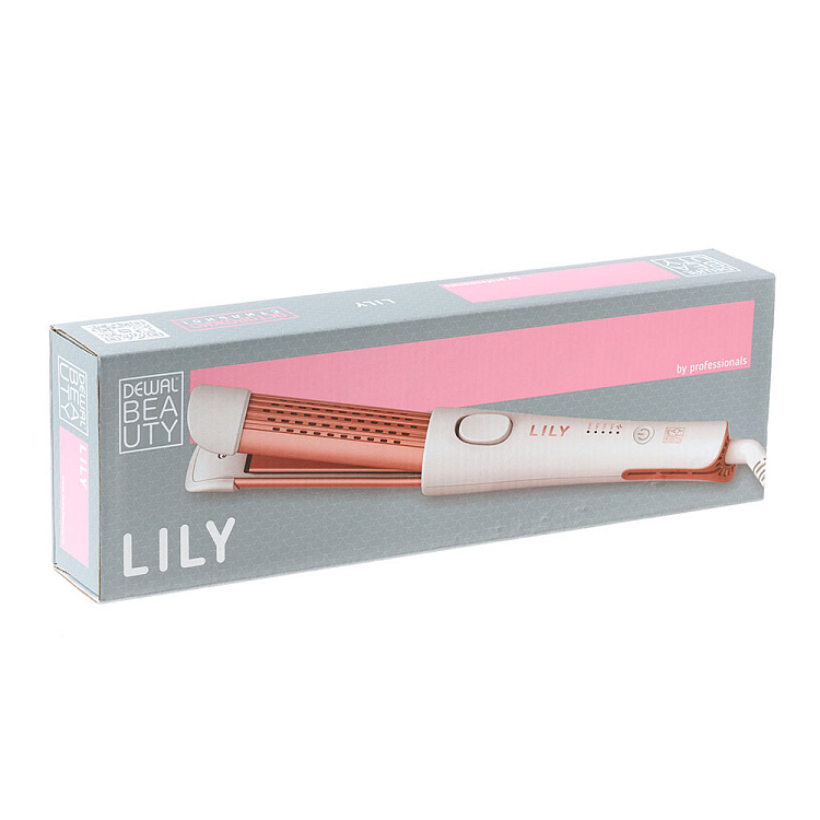 Щипцы-плойка 2-в-1 для волос DEWAL BEAUTY Lily, 23х95 мм, чёрные