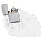 Зажигалка ZIPPO Classic с покрытием Chrome Arch, латунь/сталь, серебристая, матовая, 38x13x57 мм