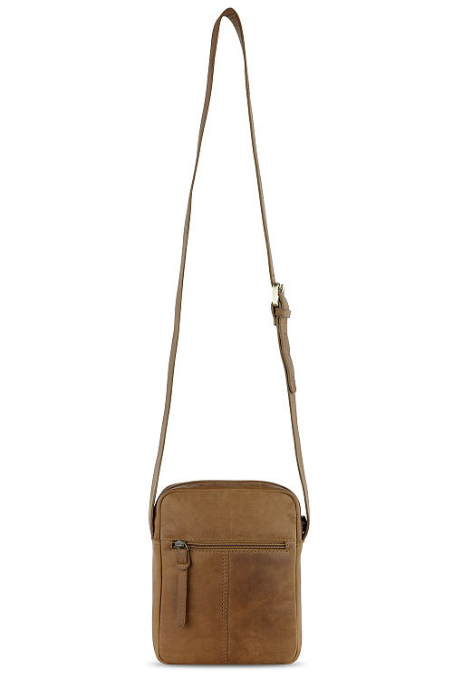 Сумка через плечо KLONDIKE RUSH «Faye», натуральная кожа в коньячном цвете, 18 х 21 х 4,5 см