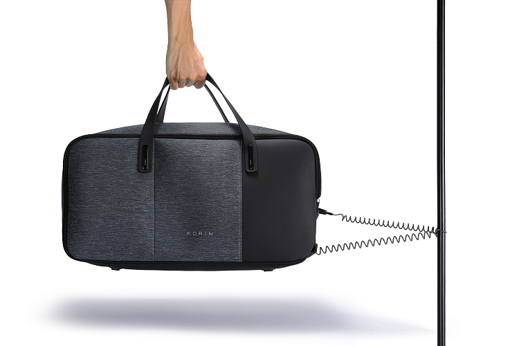 Дорожная сумка FlexPack Go 53х23х26 см, темно-серая