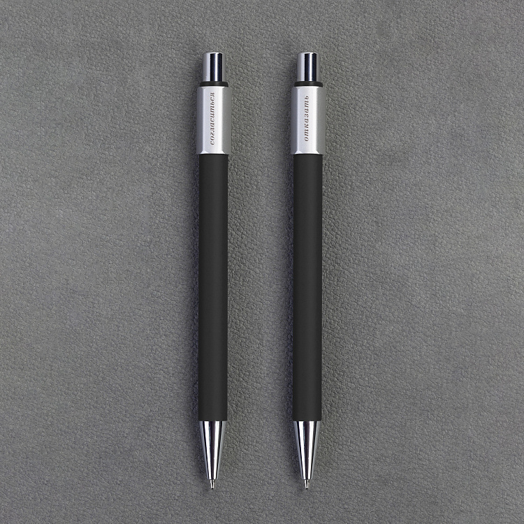 Ручка шариковая "Spin" с 6ти-гранным спиннером, покрытие soft touch