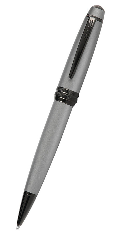 Шариковая ручка Cross Bailey Matte Grey Lacquer. Цвет - серый.