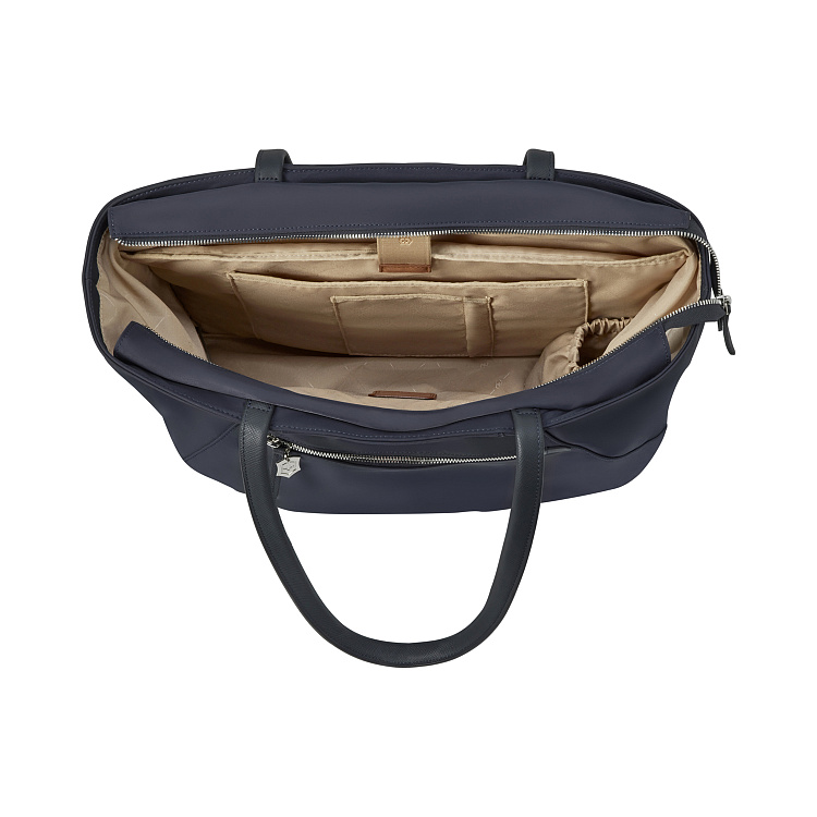 Сумка VICTORINOX Victoria Signature Tote, синяя, нейлон/кожа, 51x15x30 см, 19 л