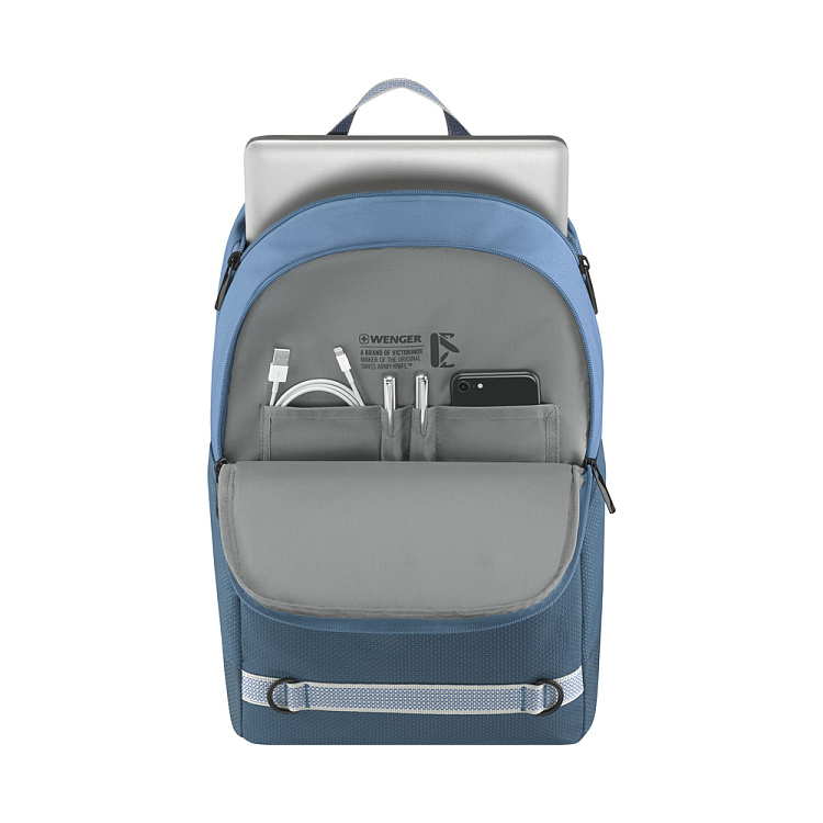 Рюкзак WENGER Tyon 15.6", голубой, переработанный ПЭТ/Полиэстер, 32х18х48 см, 23 л.