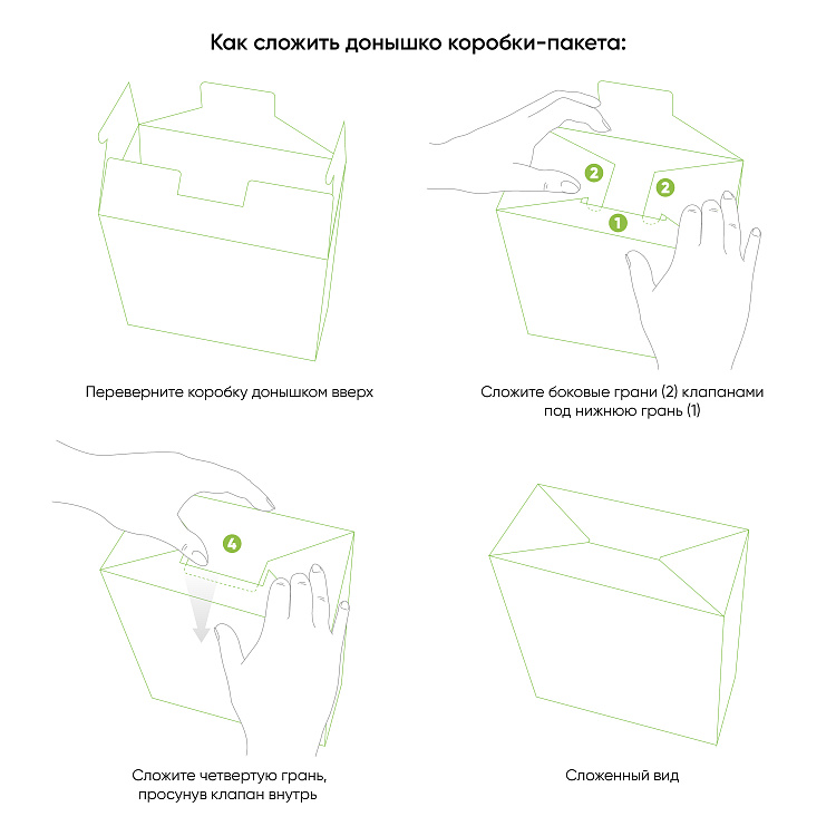 Подарочная коробка-пакет универсальная малая, белая