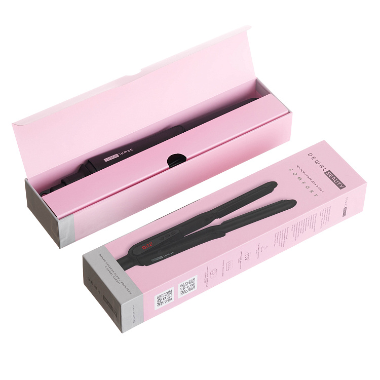 Щипцы-гофре для волос DEWAL BEAUTY Comfort 15x95 мм, черные