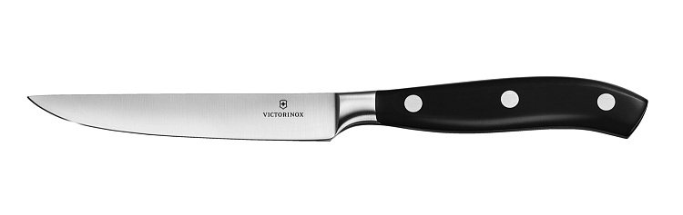 Набор из 6 кованых кухонных приборов VICTORINOX: 5 ножей и ножницы, в антрацитовой подставке из бука
