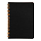 Блокнот на двойной пружине HELIX, 143 х 205 мм, черный, блок в линейку