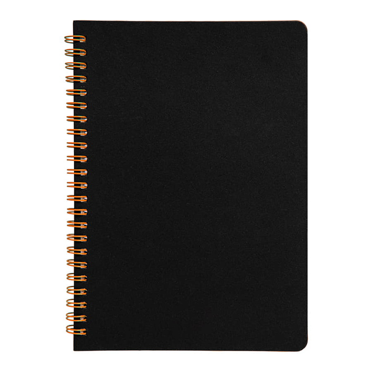 Блокнот на двойной пружине HELIX, 143 х 205 мм, черный, блок в линейку