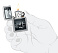 Зажигалка ZIPPO Mountain Lion с покрытием Street Chrome, латунь/сталь, серебристая, 38x13x57 мм