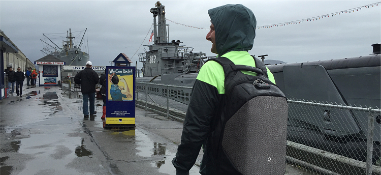 Рюкзак ClickPack Pro 46х34х16 см, комбинированный черный/серый