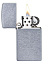 Зажигалка ZIPPO Slim® с покрытием Street Chrome™, латунь/сталь, серебристая, матовая, 29x10x60 мм