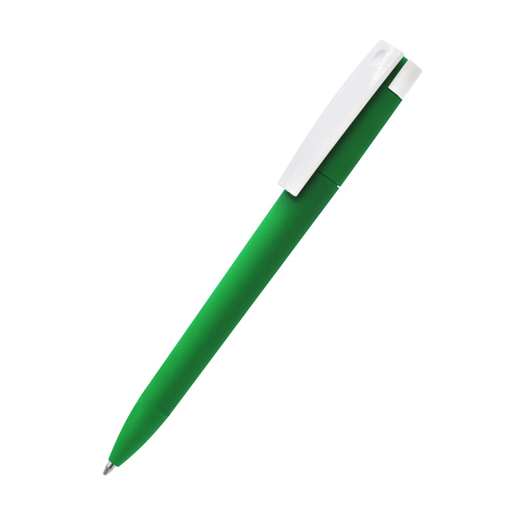 Ручка пластиковая T-pen софт-тач, желтая