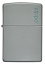 Зажигалка ZIPPO Classic с покрытием Flat Grey, латунь/сталь, серая, глянцевая, 38x13x57 мм