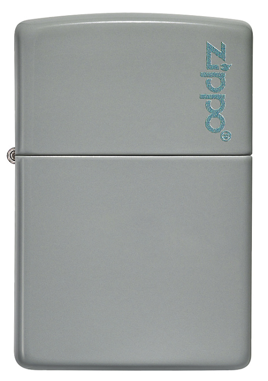 Зажигалка ZIPPO Classic с покрытием Flat Grey, латунь/сталь, серая, глянцевая, 38x13x57 мм