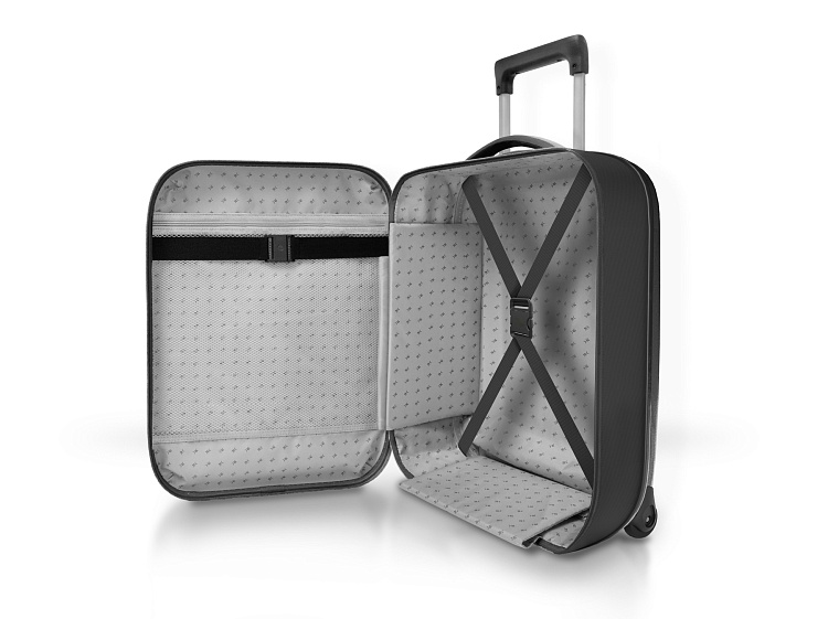 Чемодан складной Rollink Aura 55x40x20 см, 2 колеса, синий