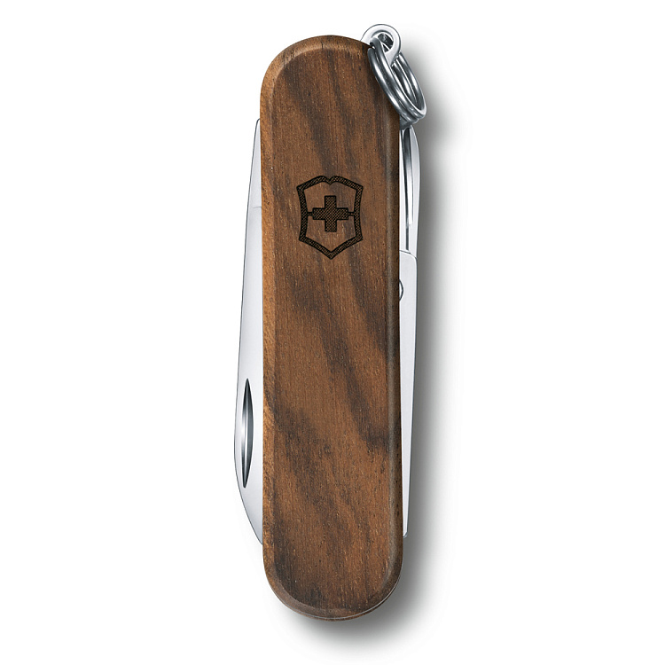 Нож-брелок VICTORINOX Classic SD, 58 мм, 5 функций, деревянная рукоять