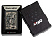 Зажигалка ZIPPO Gory Tattoo с покрытием Black Matte, латунь/сталь, черная, матовая, 38x13x57 мм