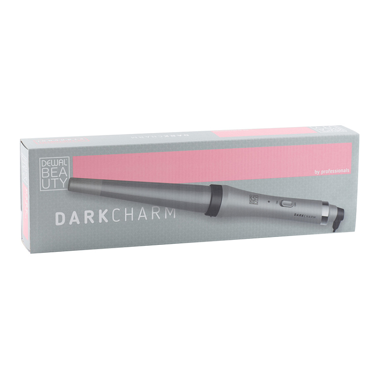 Плойка для волос DEWAL BEAUTY Dark Charm, конусная, 19-32 мм, 45 Вт, серая