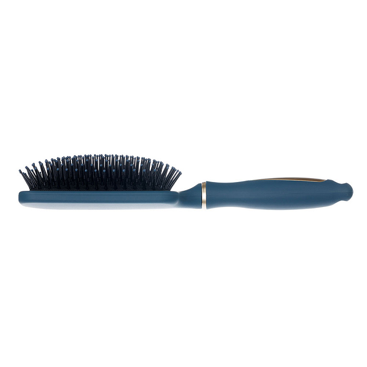 Щетка Dewal Beauty серия "Магия" массажная, квадратная, серо-синяя, 13 рядов