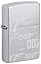 Зажигалка ZIPPO James Bond™ с покрытием Satin Chrome, латунь/сталь, серебристая, 38x13x57 мм