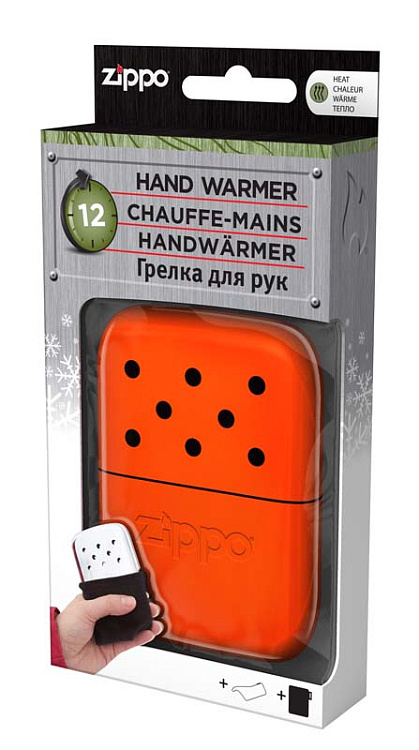 Каталитическая грелка ZIPPO, алюминий с покрытием Blaze Orange, оранжевая, на 12 ч, 66x13x99 мм