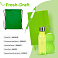Набор подарочный FRESH-DRAFT: бизнес-блокнот, ручка, массажер, бутылка, рюкзак, зеленое яблоко