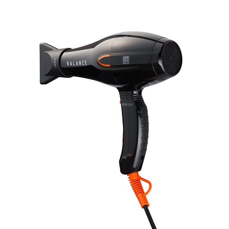 Фен DEWAL BEAUTY Balance Black, чёрный, 2200 Вт, ионизация, 1 насадка