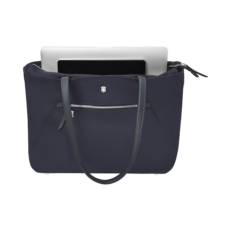 Сумка VICTORINOX Victoria Signature Tote, синяя, нейлон/кожа, 51x15x30 см, 19 л