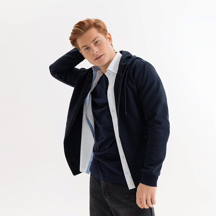 Толстовка на молнии с капюшоном MATEO